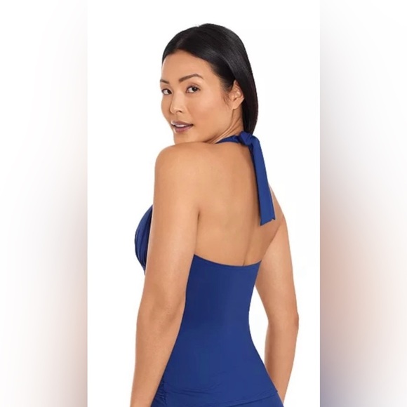 Lauren Ralph Lauren Blue Bikini with Halter Neck Tankini and Bikini Bottom - Picture 3 of 15